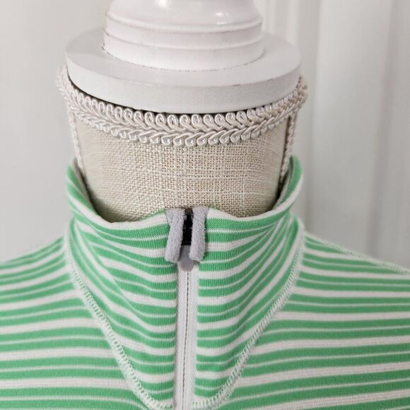 Patagonia Top Womens XS Green Striped Capilene 3 Midweight 1/4 Zip Baselayer - Picture 3 of 15